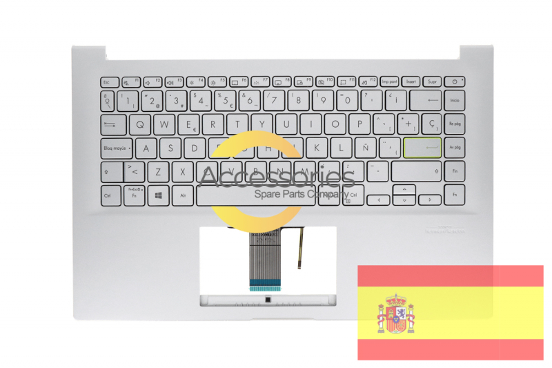 Spanish silver keyboard Asus