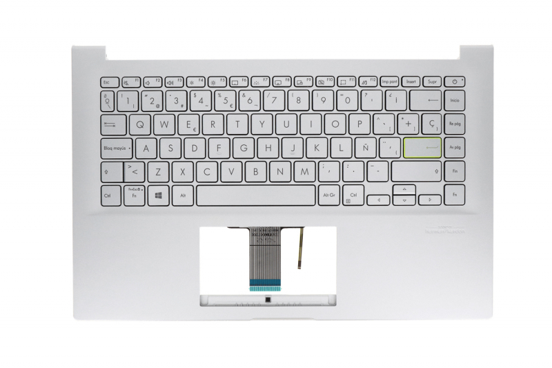 Asus VivoBook Silver Backlit QWERTY Keyboard