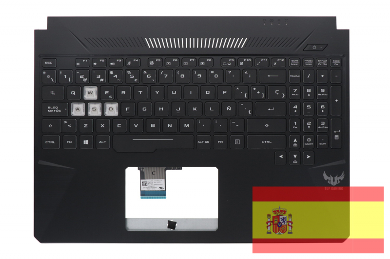 Asus TUF Gaming Black Spanish QWERTY Keyboard