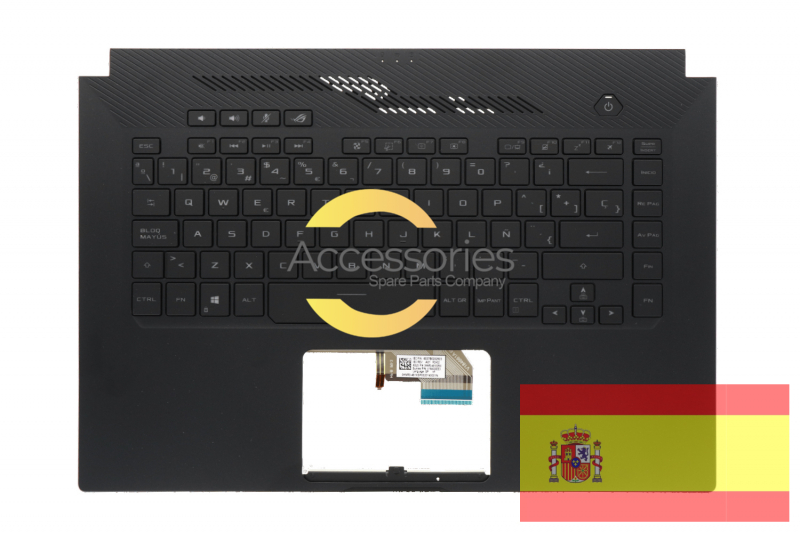 Asus Black Backlit Spanish Keyboard