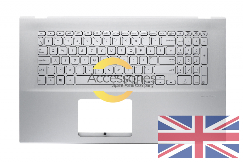 Silver backlit keyboard English Asus