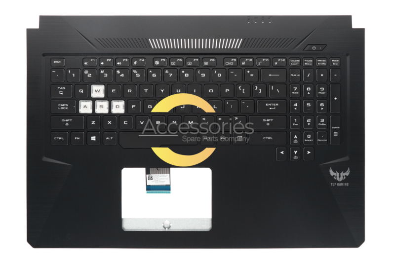 Clavier rétroéclairé noir QWERTY américain TUF Gaming de PC portable Asus
