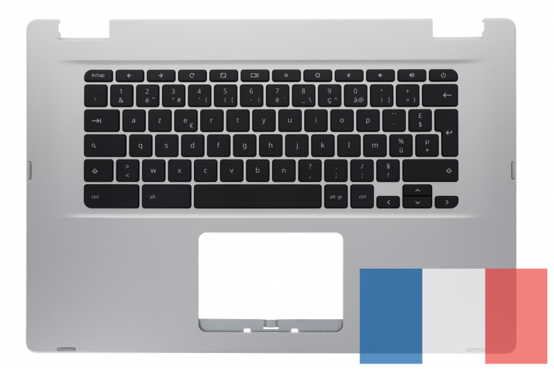 Silver Asus Chromebook AZERTY Keyboard