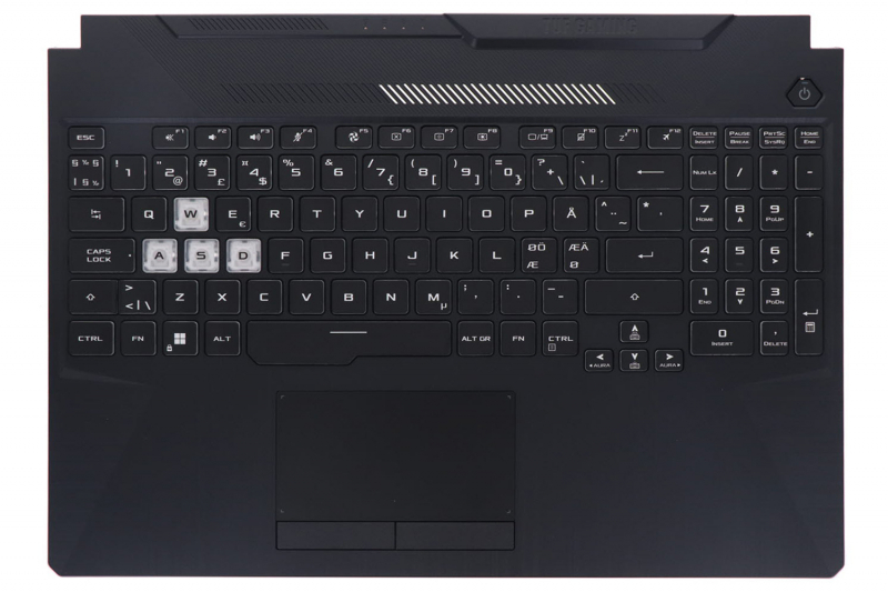 Asus TUF Gaming Black Backlit Scandinavian Keyboard