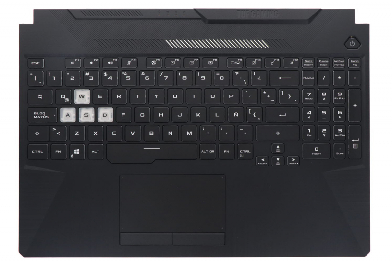 Asus TUF Gaming Latin American backlit black keyboard