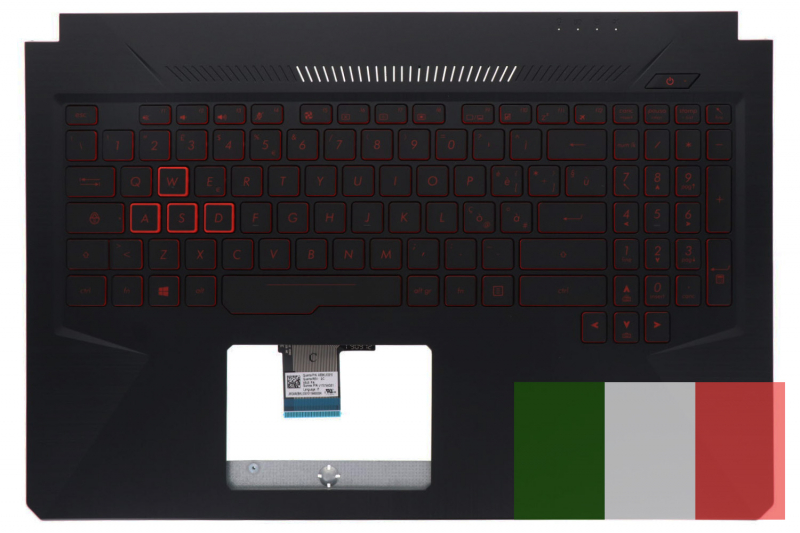 Black Italian Backlit Asus TUF Gaming Keyboard