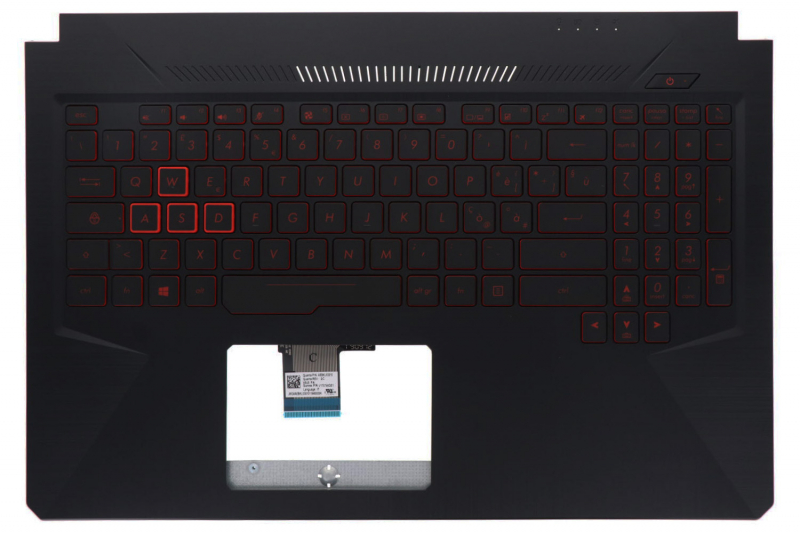 Black Italian Backlit Asus TUF Gaming Keyboard