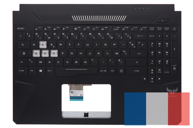 Asus TUF Gaming French backlit black keyboard