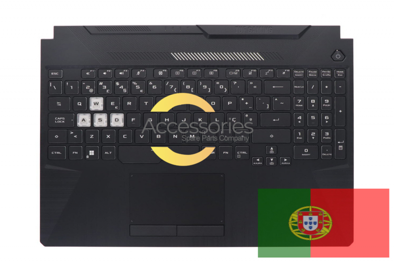 Teclado negro retroiluminado portugués TUF Gaming Asus