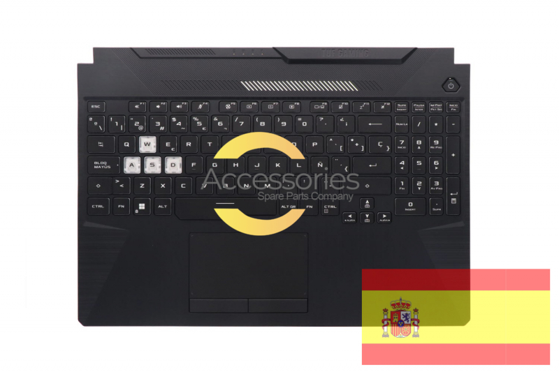 Asus Black Backlit Spanish keyboard