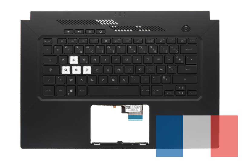 Black backlit keyboard for Asus TUF Dash Series