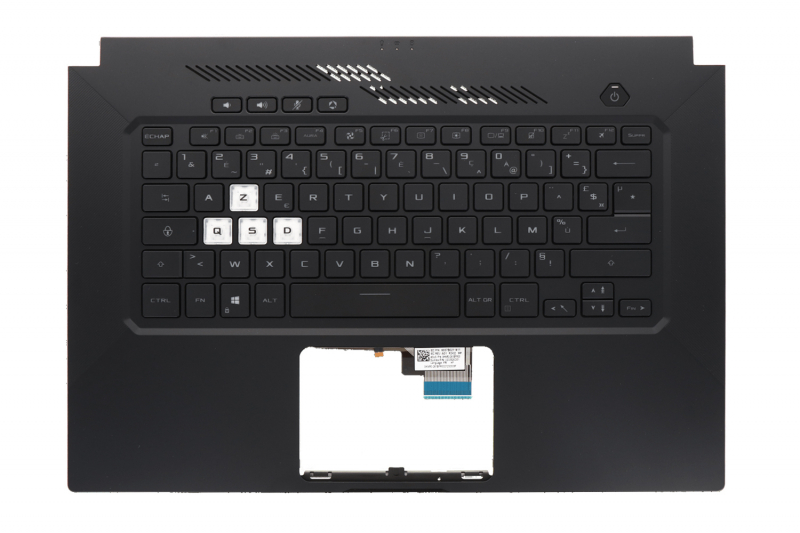 Black backlit keyboard for Asus TUF Dash Series