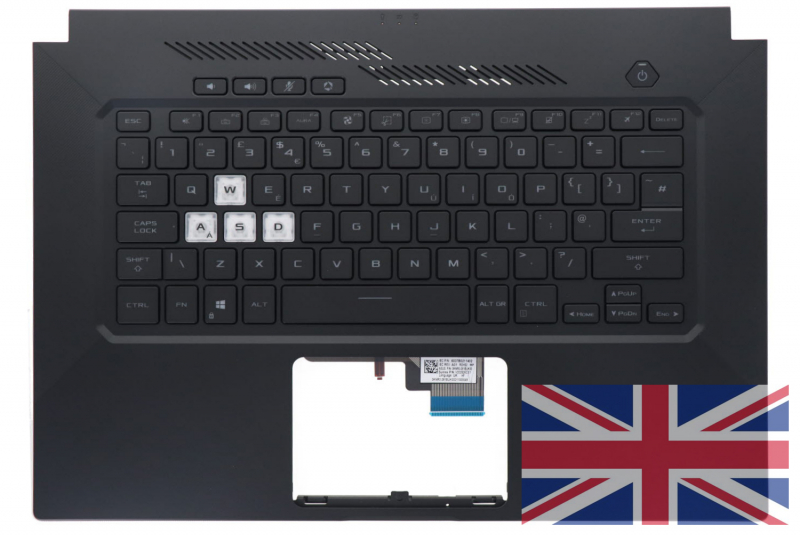 Asus TUF Dash English Black backlit keyboard