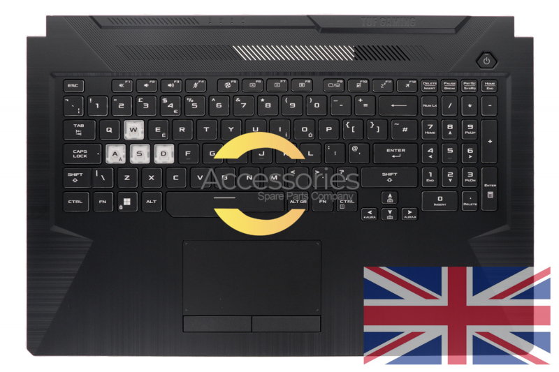 Asus Black backlit English QWERTY keyboard