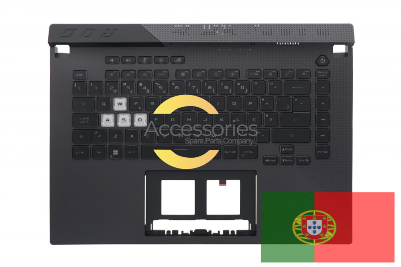 ROG Strix G15 Asus Portuguese backlit gray keyboard