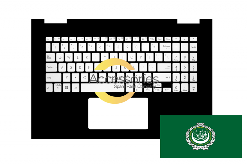 Asus ROG Grey Backlit Arabic QWERTY keyboard