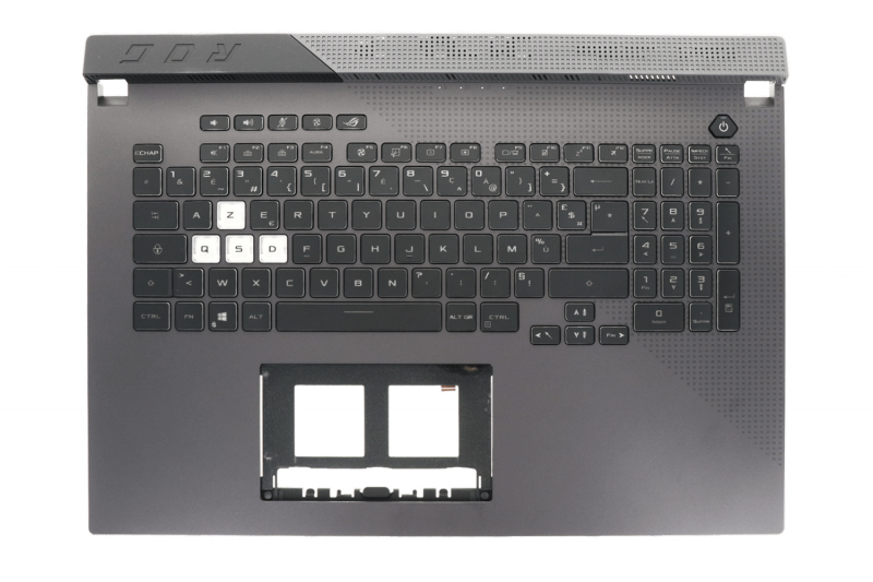 Asus ROG Strix backlit grey keyboard
