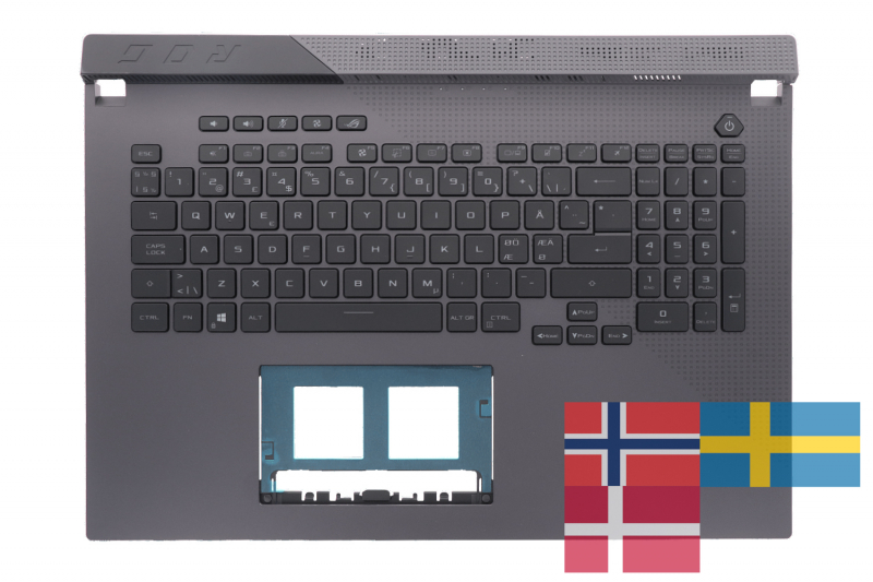 Asus Scandinavian Backlit Keyboard Grey ROG