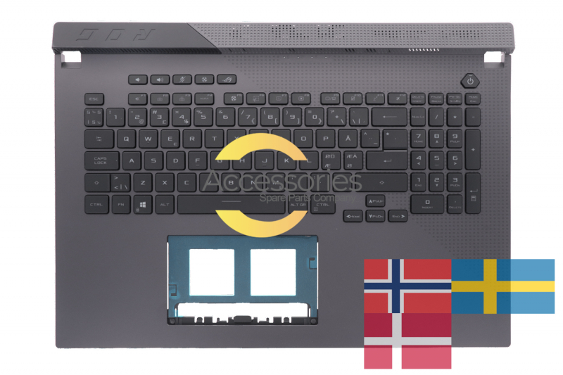 Asus Grey backlit Nordic keyboard