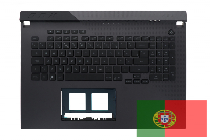 Asus ROG Strix backlit grey Portuguese keyboard