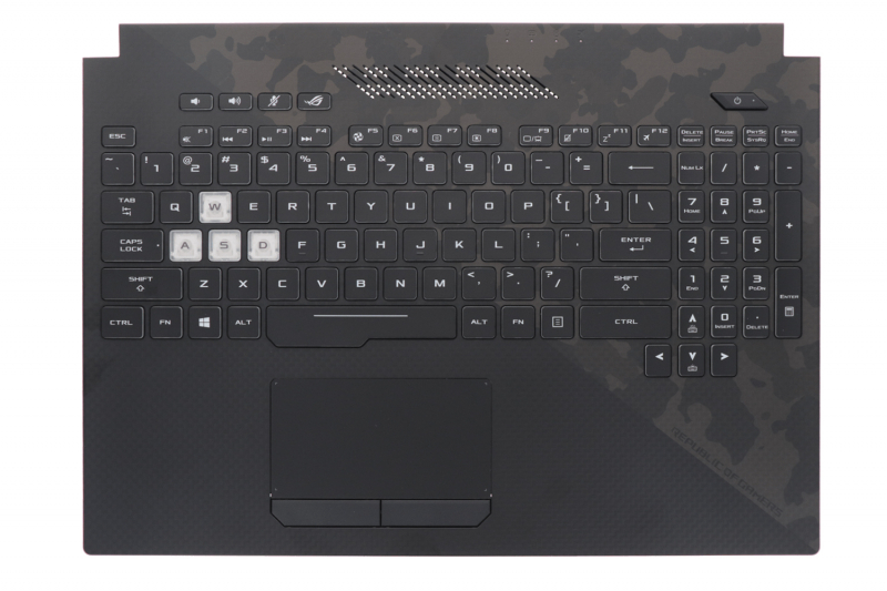 Asus American black backlit keyboard