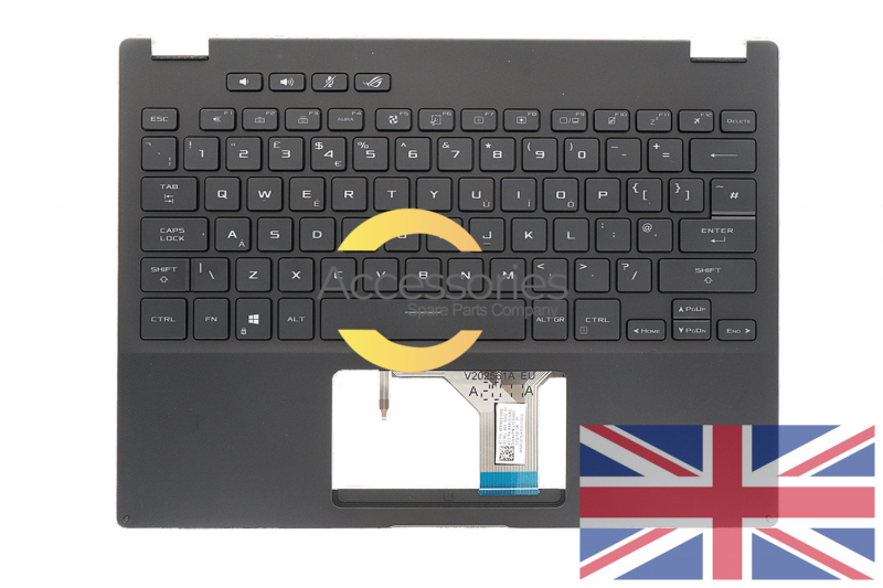 Asus Black backlit United Kingdom QWERTY keyboard