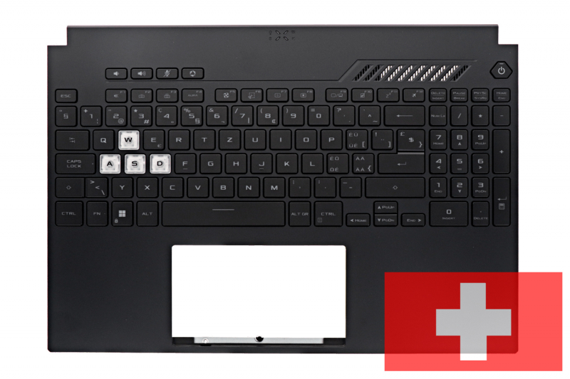 Asus TUF Dash Black Backlit Swiss keyboard Asus TUF Dash Swiss black backlit keyboard