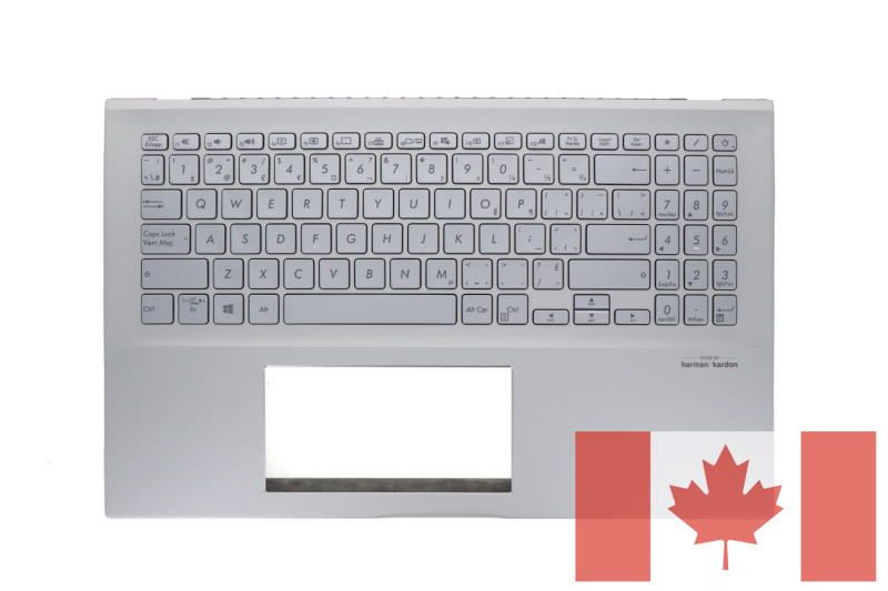 Backlit silver Canadian VivoBook keyboard