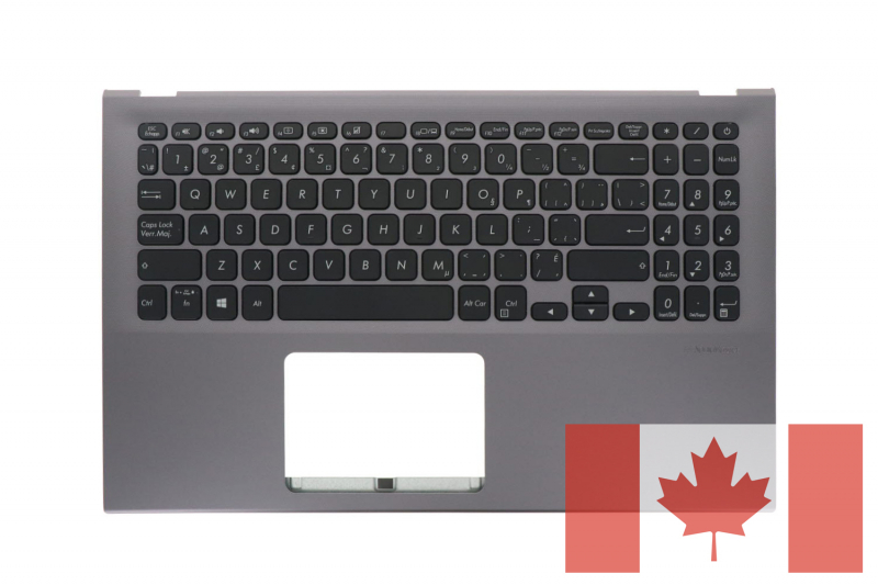 Asus VivoBook 15 Series Replacement Keyboard Canadian Layout Gray