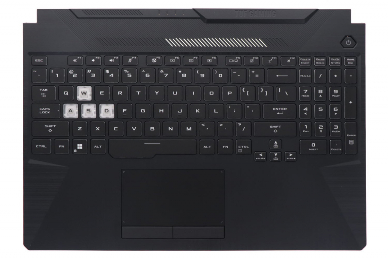 Asus TUF Gaming American Black Backlit keyboard