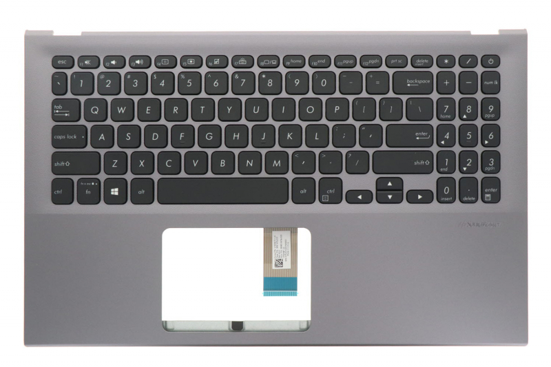 Backlit Gray American VivoBook Keyboard Black QWERTY Keyboard with Gray Top Case for Asus