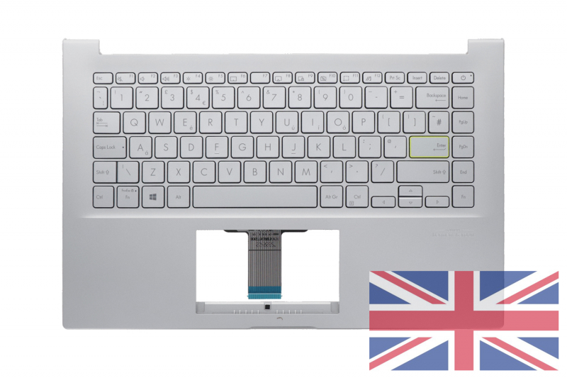 Official Asus Silver QWERTY English Keyboard Official Silver Asus QWERTY English Keyboard