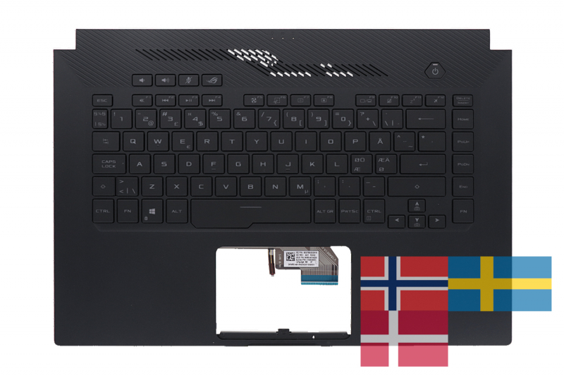 Asus ROG Zephyrus Black Backlit Nordic keyboard