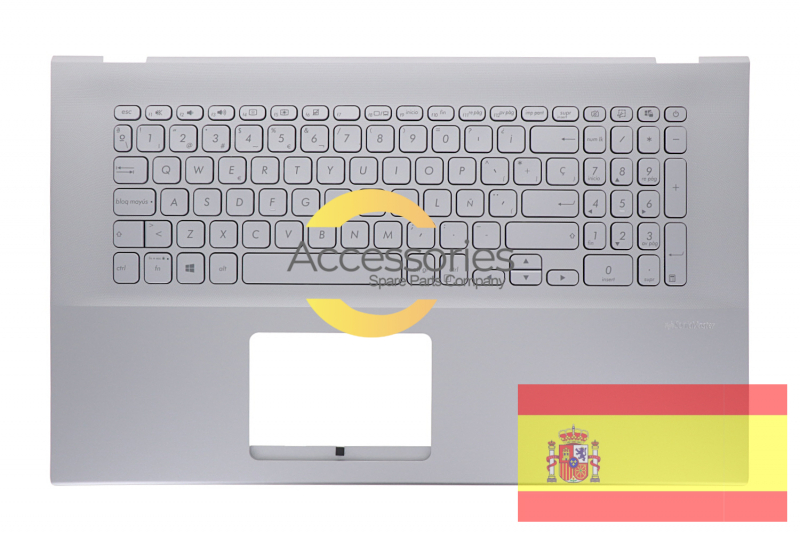 Asus Silver QWERTY Spanish Keyboard