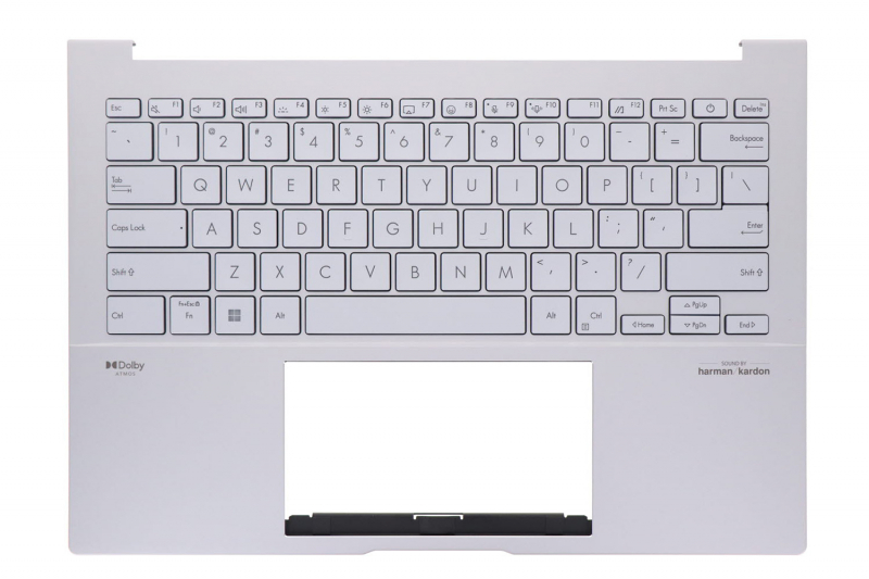 Asus ZenBook American Silver Backlit keyboard