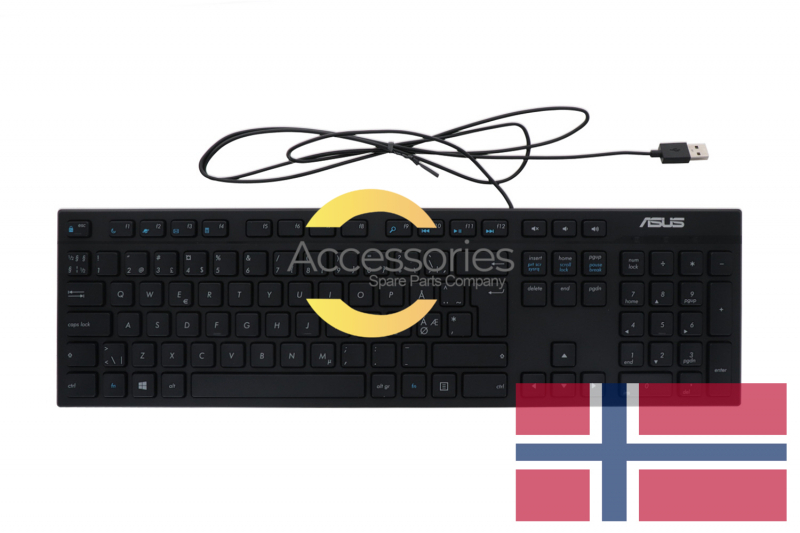 Asus Norwegian Wired Black Keyboard (OEM)