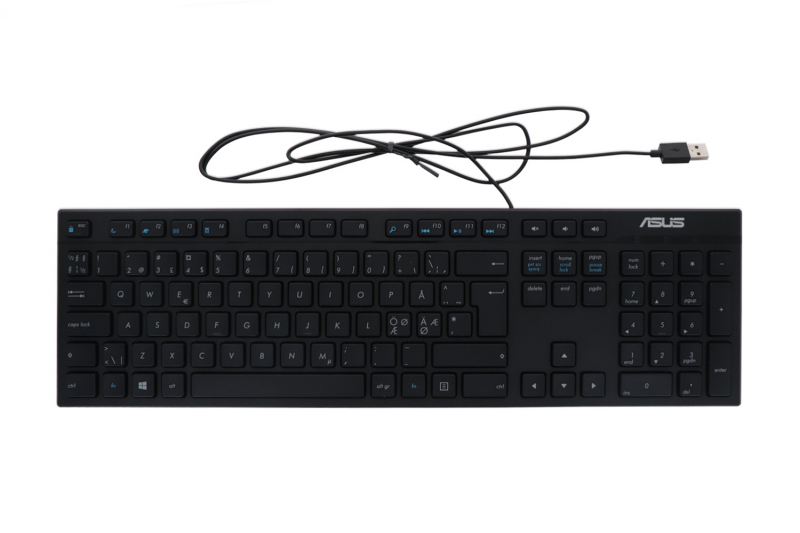 Asus Norwegian Wired Black Keyboard (OEM)