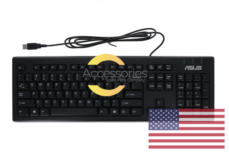 Teclado negro americano con cable Asus (OEM)