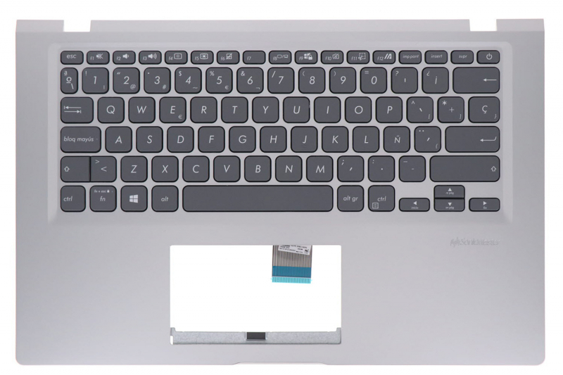 Genuine Silver Spanish QWERTY Keyboard for Asus Vivobook