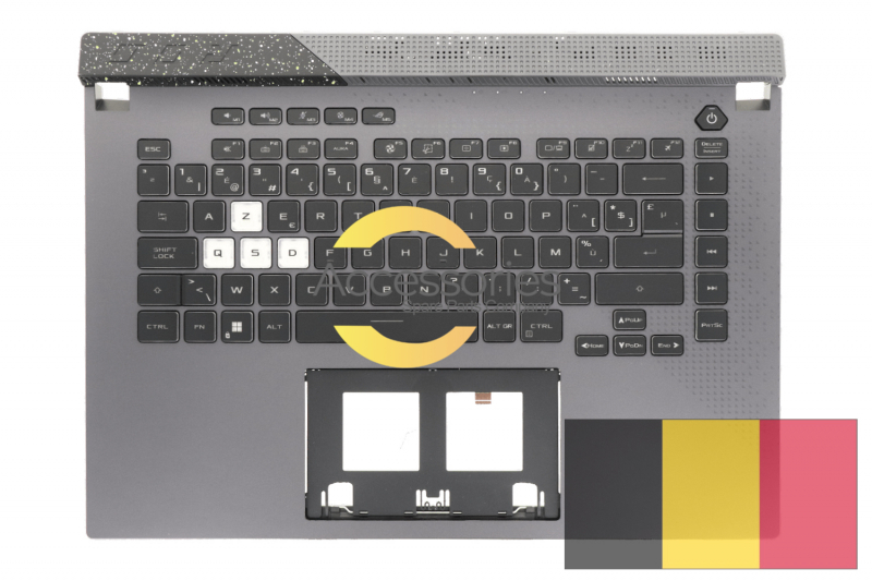 Asus grey backlit Belgian AZERTY keyboard