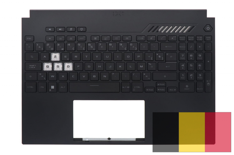 Asus TUF Dash black backlit Belgian keyboard Black backlit Belgian keyboard for TUF Dash Asus