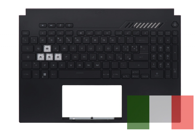 Asus TUF Dash F15 Italian QWERTY Backlit Keyboard Asus TUF Dash F15 Italian QWERTY Backlit Keyboard