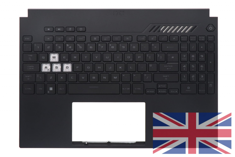 Asus TUF Dash Black Backlit English Keyboard UK QWERTY Keyboard for Asus in Stock