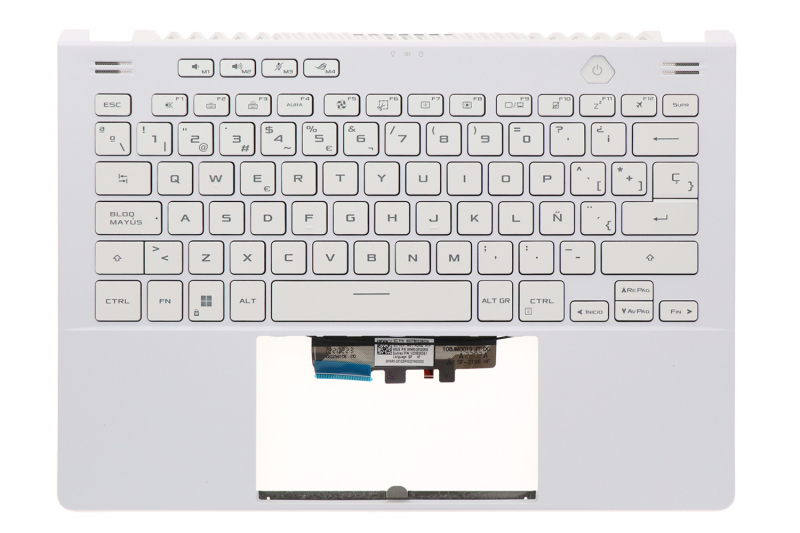 Asus Zephyrus White Spanish QWERTY Keyboard LED