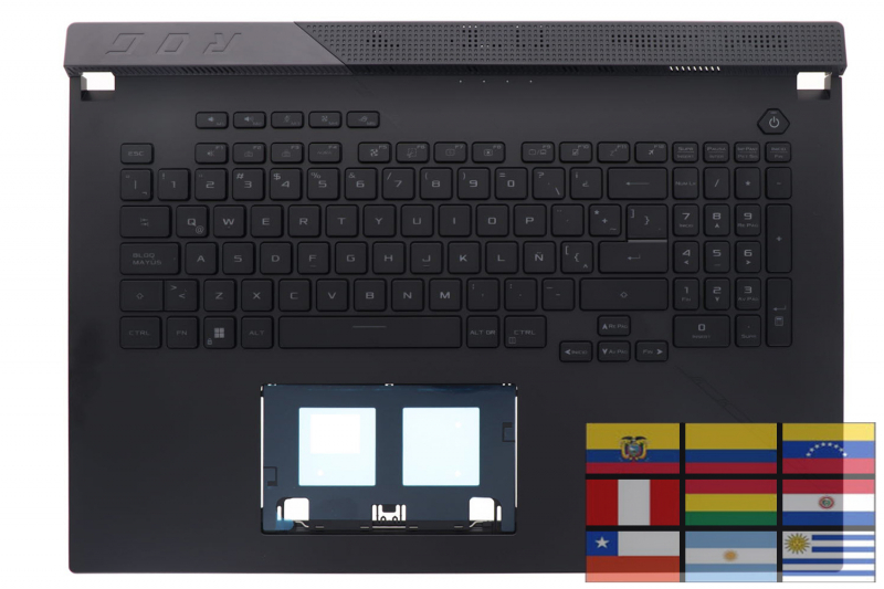 Official ROG Strix Scar 17 Black QWERTY Backlit Keyboard