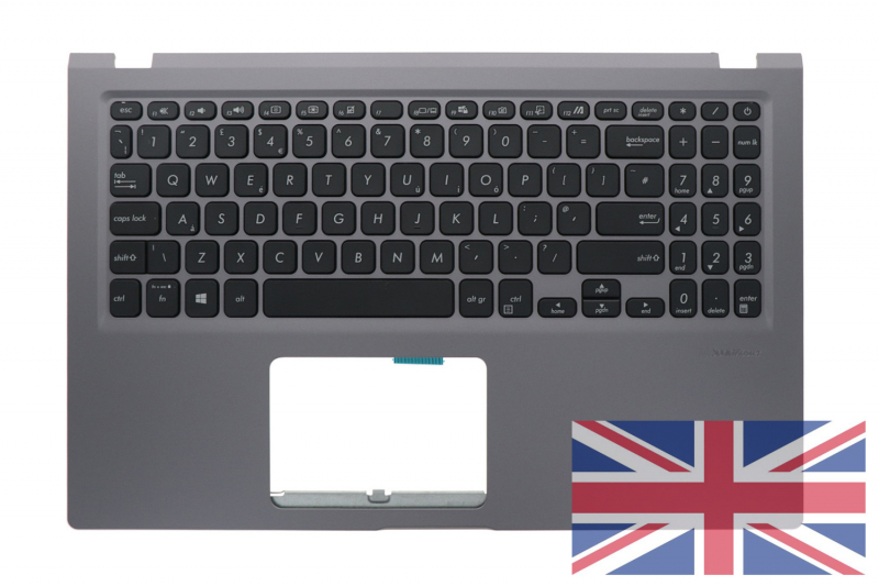 Asus Vivobook English Keyboard Gray QWERTY Gray ASUS Vivobook English QWERTY Keyboard