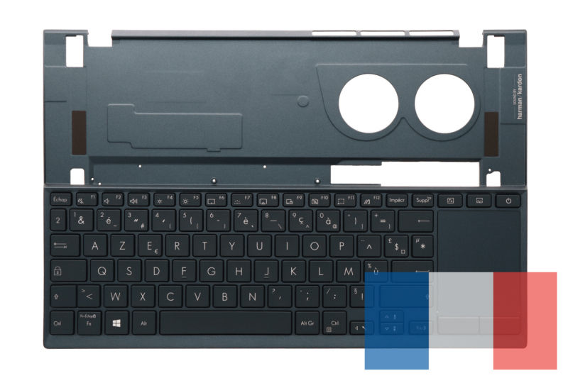 Asus ZenBook Duo 14 blue backlit keyboard