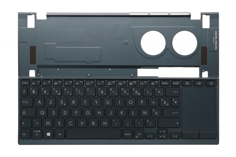 Asus ZenBook Duo 14 blue backlit keyboard