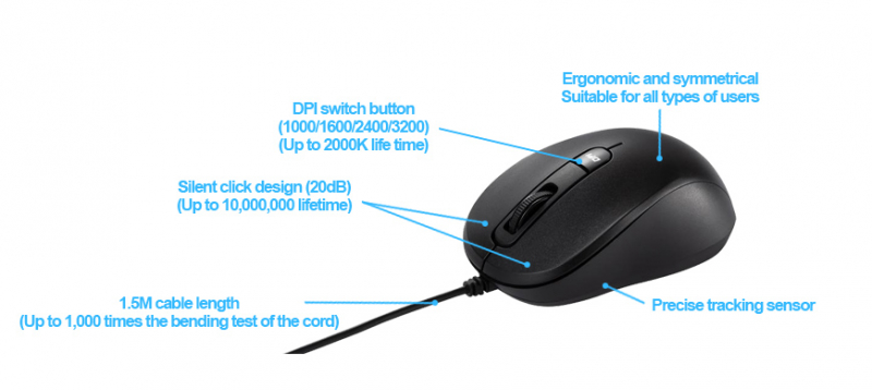 Mouse MU101C Asus black