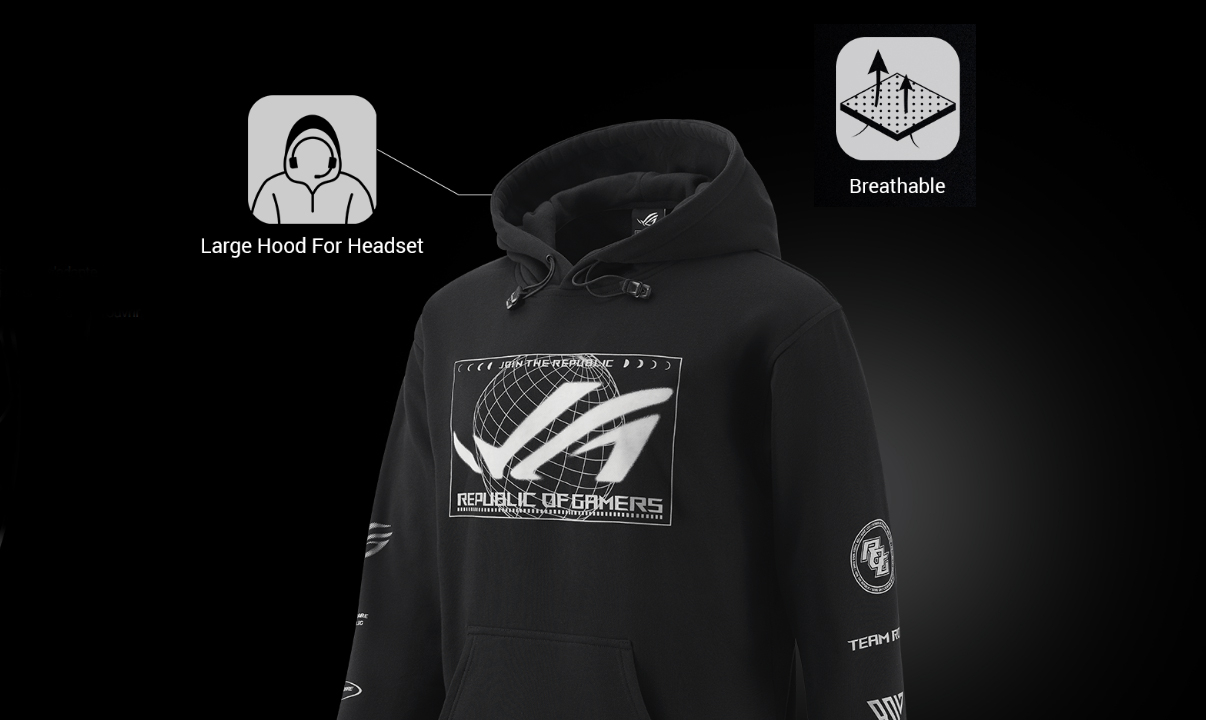 ROG Cosmic Lit Hoodie L